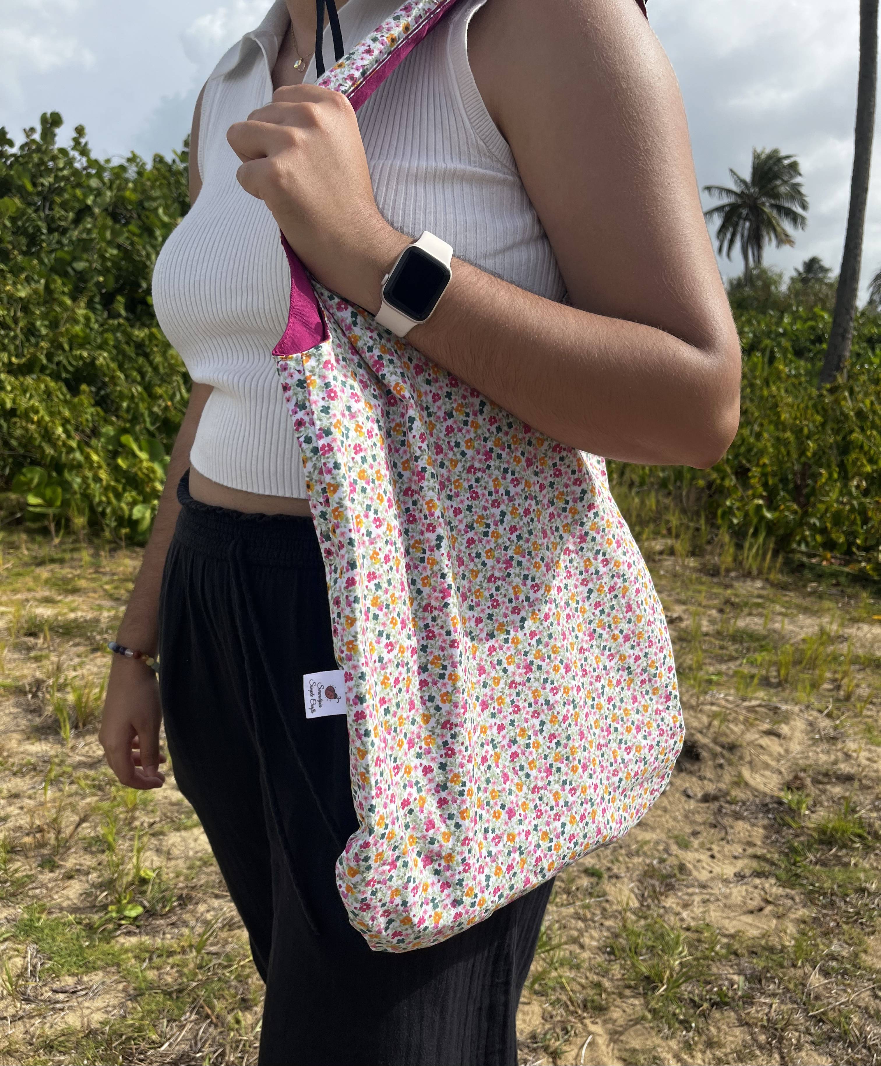 Flower Print Bogo Bag