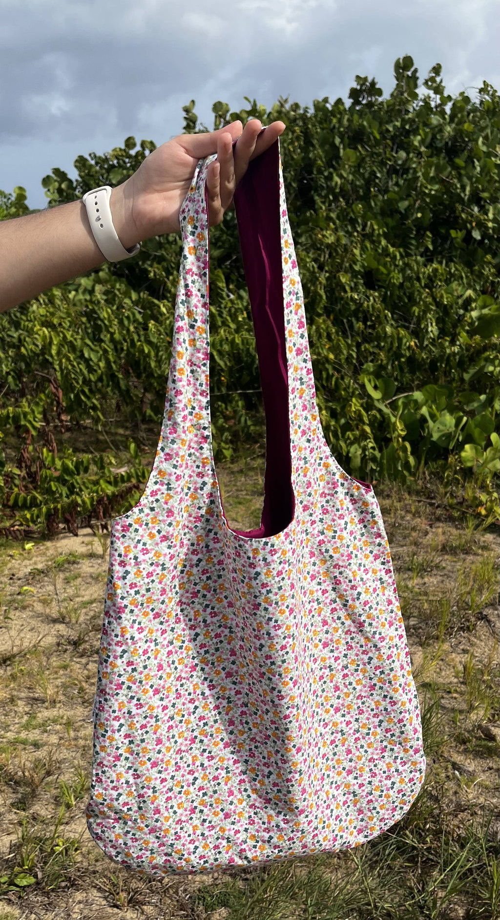 Flower Print Bogo Bag
