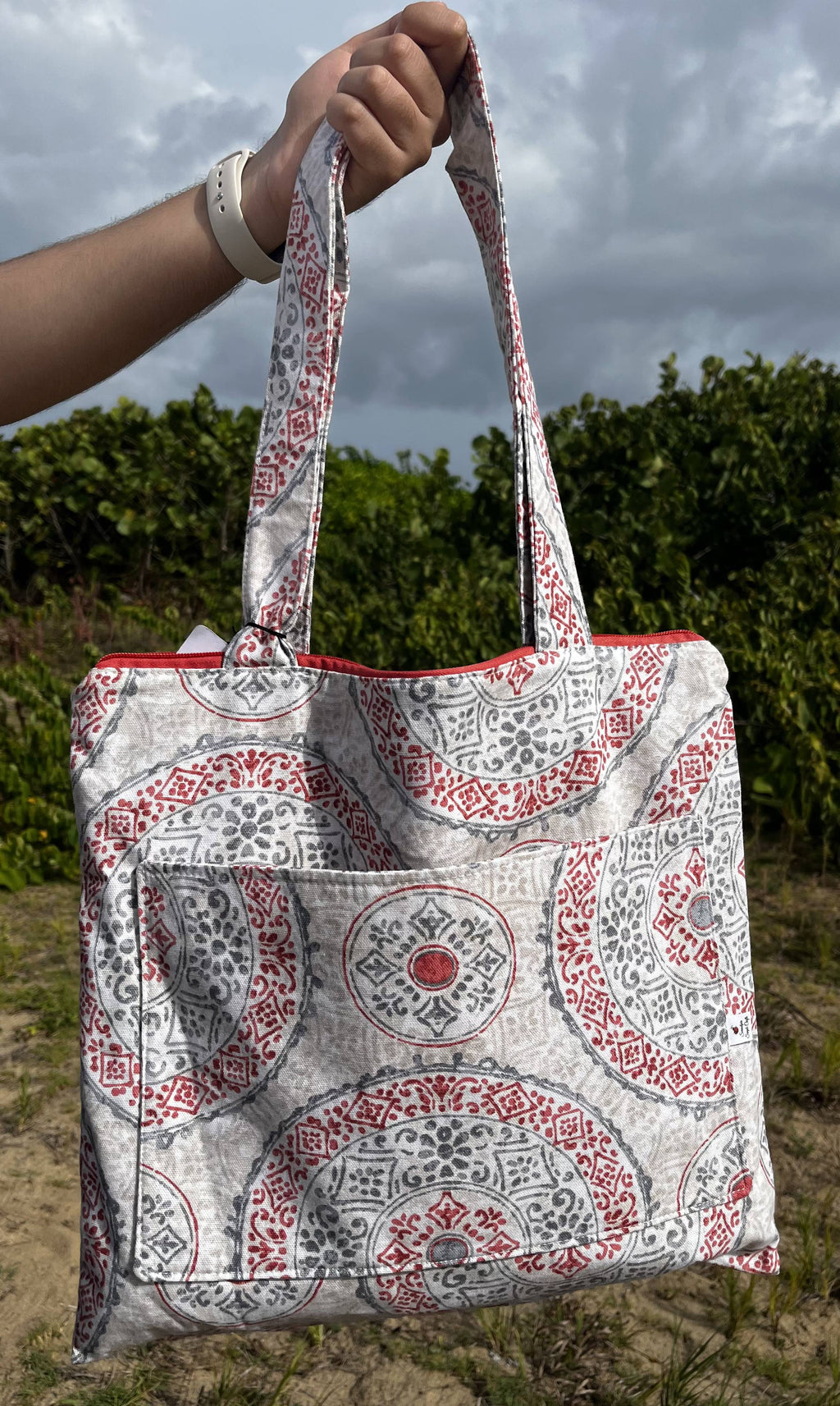 Mandala Zipper Tote Bag