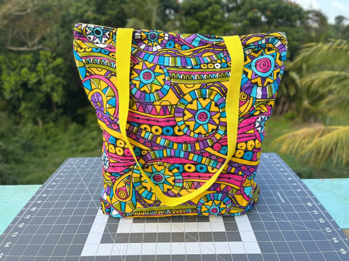 African Print Maxi Tote Bag - Serendipia Simple Crafts