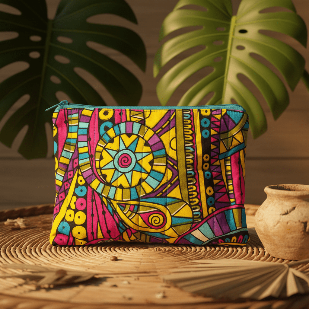 African Print Pouch - Serendipia Simple Crafts