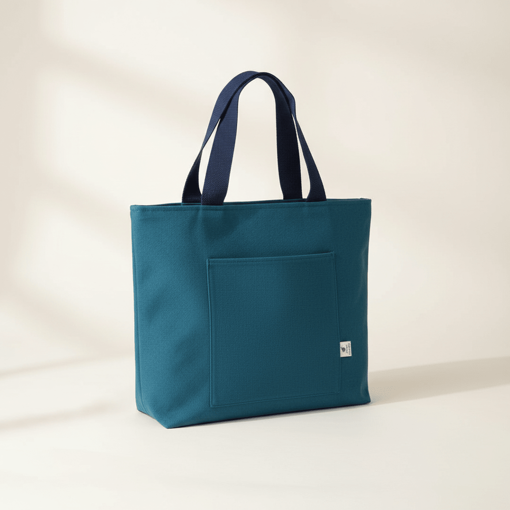 Blooming Teal Reversible Tote - Serendipia Simple Crafts