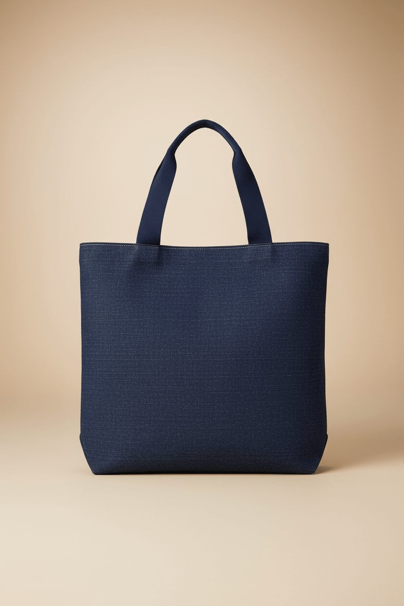 Denim & Stripe Reversible Tote Bag - Serendipia Simple Crafts