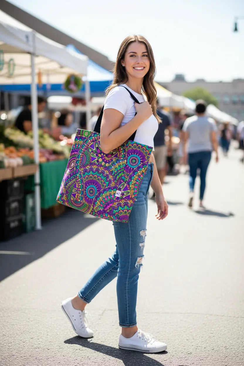 Fiesta Mandala Reversible Tote - Serendipia Simple Crafts