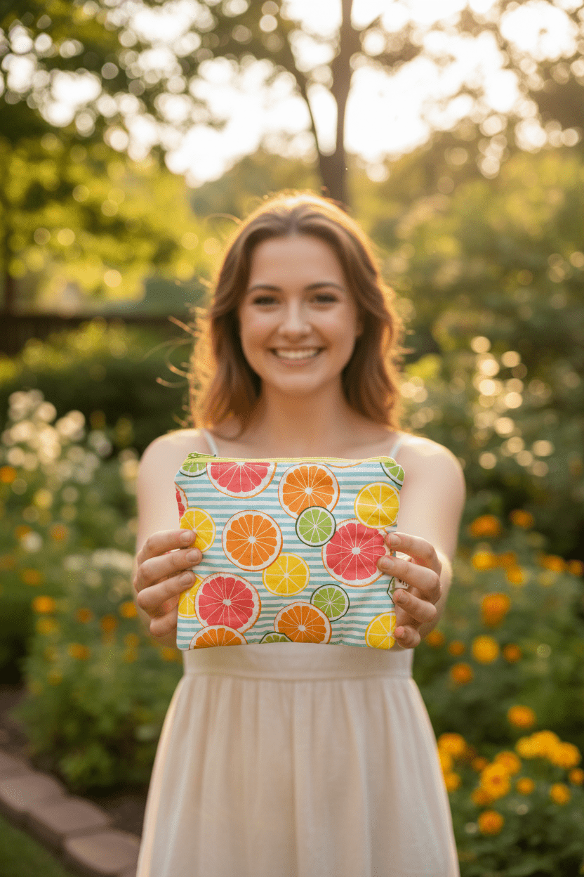 Grapefruit - Lime Pouch - Serendipia Simple Crafts