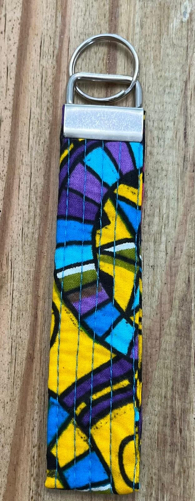 Key Chain Fob - African Print(Multi - colored) - Serendipia Simple Crafts