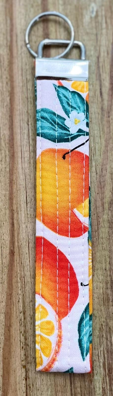 Keychain Fob - Orange Design - Serendipia Simple Crafts
