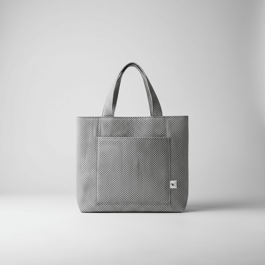 Silver Dots Quilted Reversible Tote - Serendipia Simple Crafts