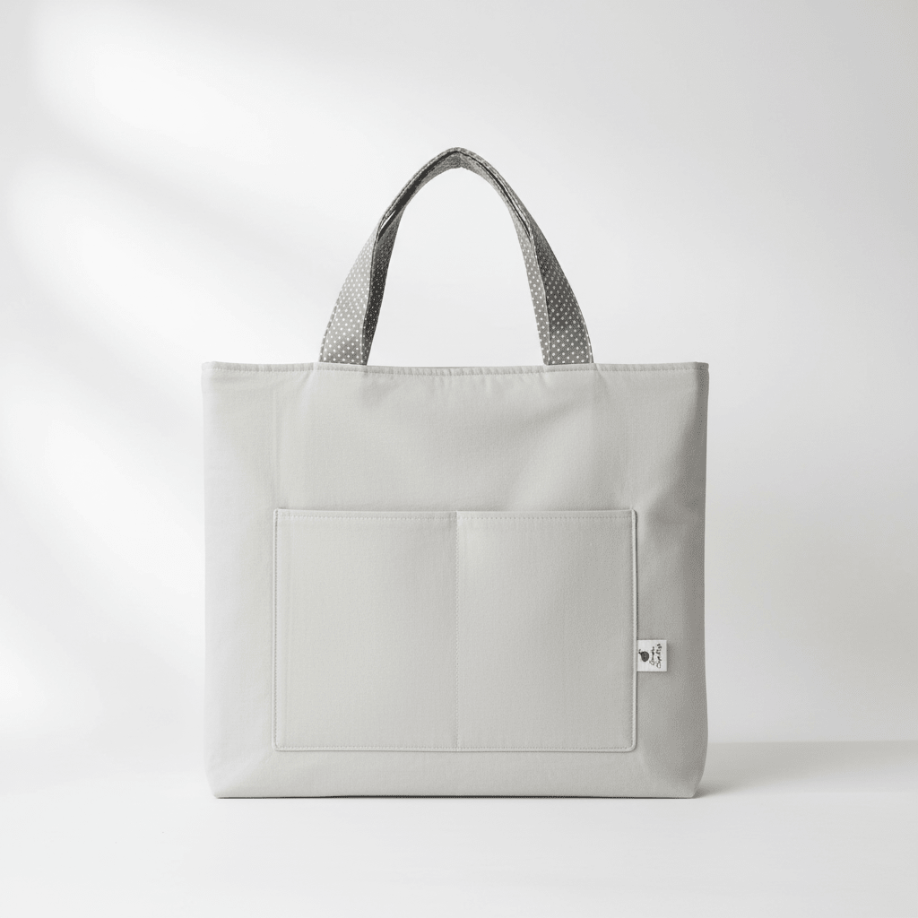 Silver Dots Quilted Reversible Tote - Serendipia Simple Crafts